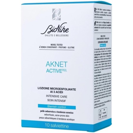 Bionike Aknet Peeling Lozione esfoliante pelle grassa e seborroica 10 bustine Bionike Aknet Peeling Lozione esfoliante pelle grassa e seborroica 10 bustine