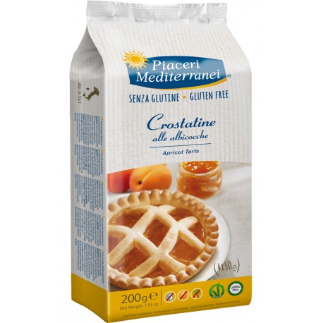 Piaceri Mediterranei Crostatine all'albicocca senza glutine e uova 4 x 50 g