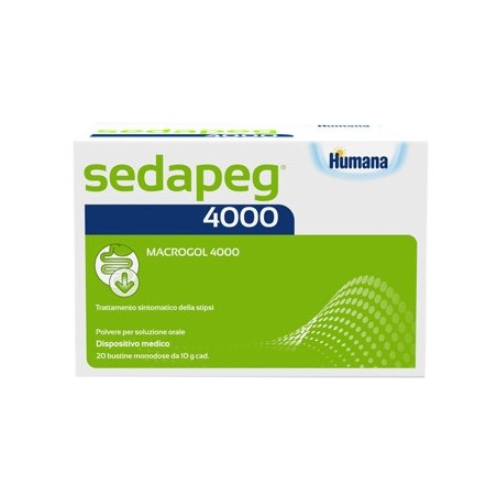Sedapeg 4000 per il trattamento sintomatico della stipsi 20 bustine monodose da 10 g Sedapeg 4000 per il trattamento sintomatico della stipsi 20 bustine monodose da 10 g