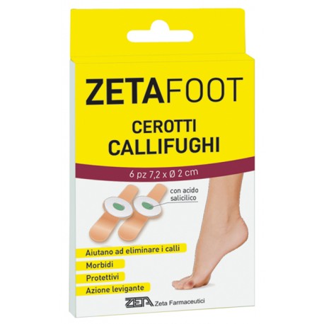 Zetafoot Cerotto Callifugo con dischetto centrale di acido salicilico 6 pezzi