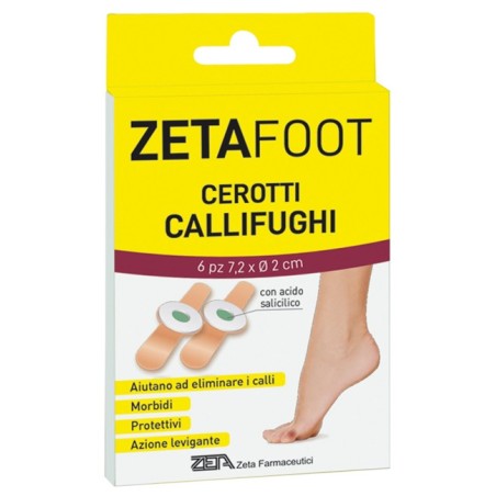 Zetafoot Cerotto Callifugo con dischetto centrale di acido salicilico 6 pezzi Zetafoot Cerotto Callifugo con dischetto centrale di acido salicilico 6 pezzi
