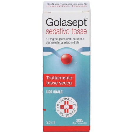 Zeta Farmaceutici Golasept Sedativo Tosse 15 mg/ml gocce orali 20 ml Zeta Farmaceutici Golasept Sedativo Tosse 15 mg/ml gocce orali 20 ml