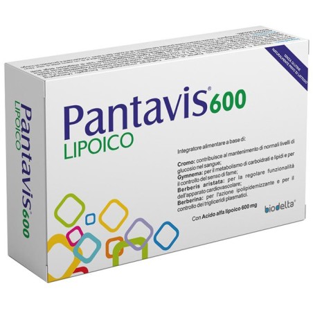 Biodelta Pantavis 600 Lipoico Integratore per l'Apparato Cardiovascolare 30 compresse Biodelta Pantavis 600 Lipoico Integratore per l'Apparato Cardiovascolare 30 compresse