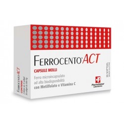 Ferrocento Act integratore a base di ferro microincapsulato ad alta biodisponibilità 30 capsule molli