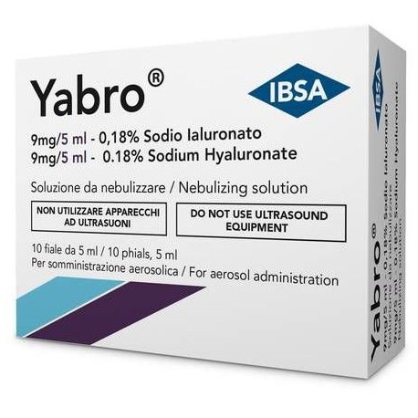 Yabro Aerosol 0,18% acido ialuronico 10 flaconcini da 5 ml