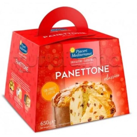 Piaceri Mediterranei Panettone senza glutine classico per celiaci e intolleranti 650 g