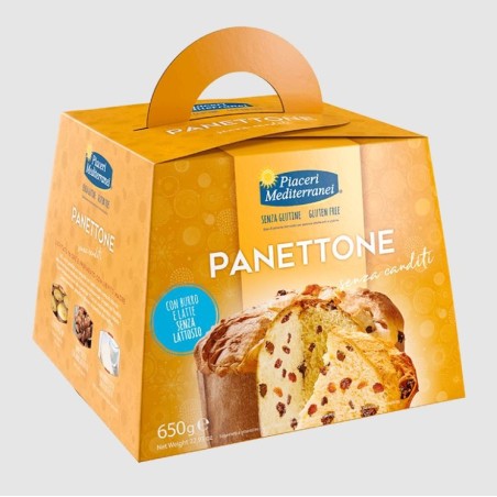 Piaceri Mediterranei Panettone senza glutine e senza canditi 650 g Piaceri Mediterranei Panettone senza glutine e senza canditi 650 g
