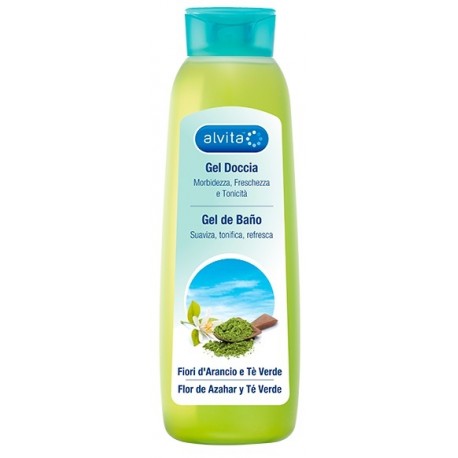 Alvita Gel doccia rinfrescante fiori d'arancio e tè verde 300 ml