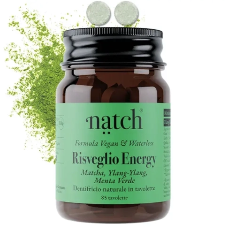 Natch Risveglio Energy - Dentrifricio naturale 85 tavolette energizzanti al Matcha Natch Risveglio Energy - Dentrifricio naturale 85 tavolette energizzanti al Matcha