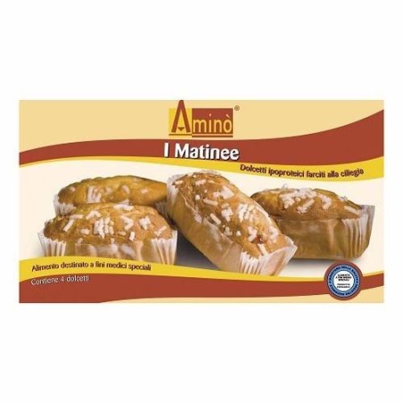 Nove Alpi Aminò Matinee dolcetti aproteici alla ciliegia 4 pezzi da 45 g Nove Alpi Aminò Matinee dolcetti aproteici alla ciliegia 4 pezzi da 45 g