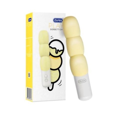 Durex Sorbett-oh Soft Yellow Vibratore a tre sfere con otto modalità di vibrazione 1 pezzo