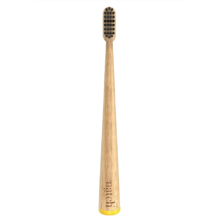 Natch Spazzolino da denti in bamboo biodegradabile giallo Natch Spazzolino da denti in bamboo biodegradabile giallo
