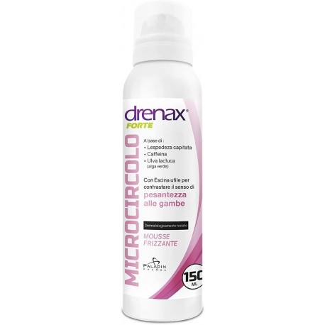 Drenax Forte Microcircolo Mousse Frizzante per pesantezza delle gambe 150 ml