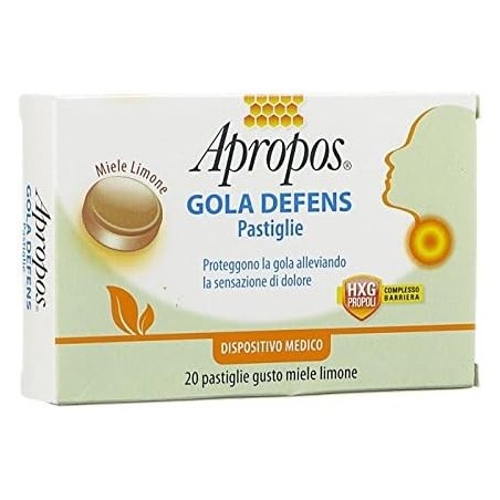 Apropos Vox Defens Pro Miele Limone 20 pastiglie per mal di gola e raucedine Apropos Vox Defens Pro Miele Limone 20 pastiglie per mal di gola e raucedine
