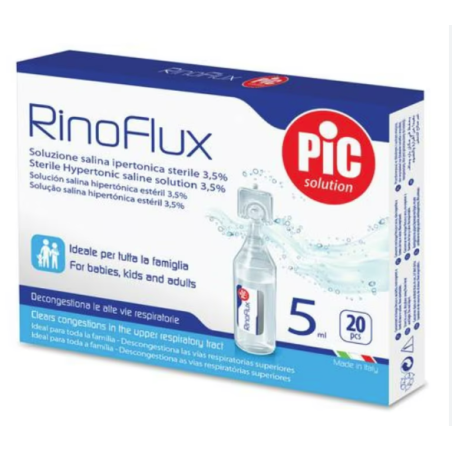 Pic Rinoflux Soluzione nasale ipertonica 20 flaconcini da 5 ml Pic Rinoflux Soluzione nasale ipertonica 20 flaconcini da 5 ml