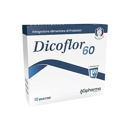 Ag Pharma Dicoflor 60 integratore per flora batterica intestinale 15 bustine Ag Pharma Dicoflor 60 integratore per flora batterica intestinale 15 bustine