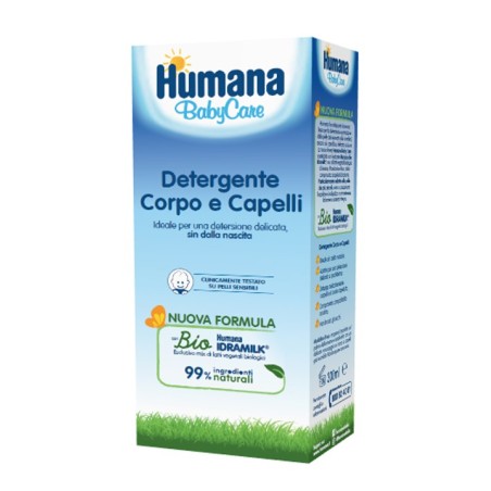 Humana BabyCare Detergente Corpo e Capelli non brucia gli occhi per bambini 300 ml Humana BabyCare Detergente Corpo e Capelli non brucia gli occhi per bambini 300 ml