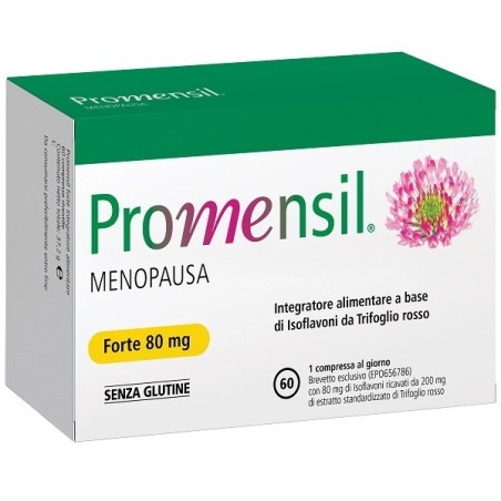 Promensil Forte Integratore per la Menopausa con isoflavoni da Trifoglio rosso 60 compresse Promensil Forte Integratore per la Menopausa con isoflavoni da Trifoglio rosso 60 compresse