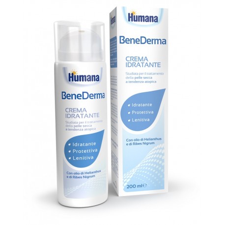 Humana BeneDerma Crema Idratante Protettiva e Lenitiva per Pelle Secca 200ml