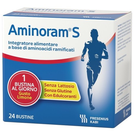 Aminoram S integratore di aminoacidi ramificati per lo sport 24 bustine Aminoram S integratore di aminoacidi ramificati per lo sport 24 bustine