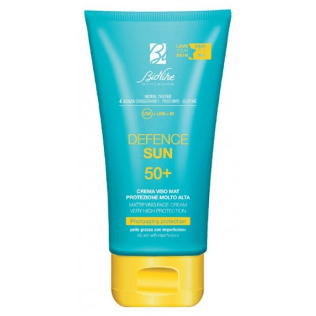 Bionike Defence Sun Crema Viso Mat SPF50+ Protezione solare opacizzante 50 ml