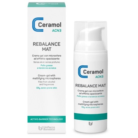 Ceramol Acne Rebalance Mat Fluido viso opacizzante per pelle grassa Ceramol Acne Rebalance Mat Fluido viso opacizzante per pelle grassa