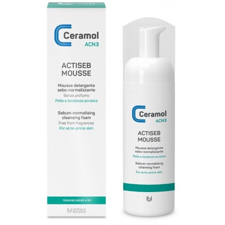 Ceramol Acne Actiseb Mousse detergente ad azione seboregolatrice pelle acneica 150 ml