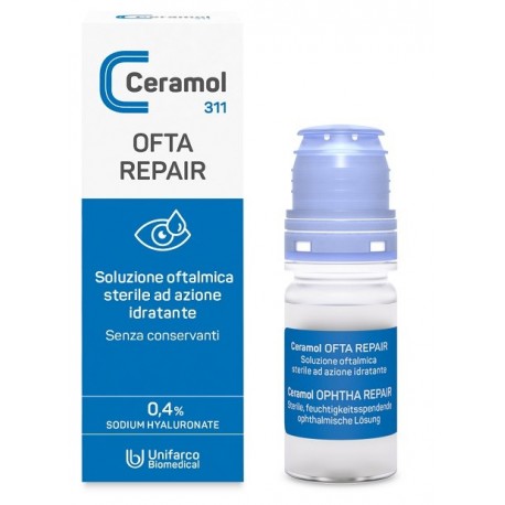Ceramol Ofta Repair 10 ml - Soluzione idratante per occhi secchi e irritati