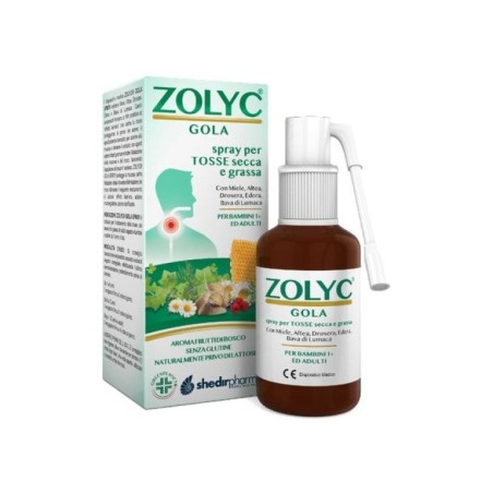 Shedir Pharma Zolyc Gola Spray 30 ml - Spray per il benessere della gola Shedir Pharma Zolyc Gola Spray 30 ml - Spray per il benessere della gola