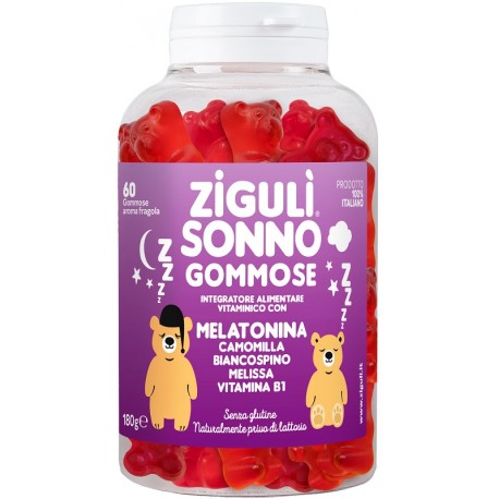 Zigulì Sonno integratore per favorire il sonno naturalmente 60 orsetti gommosi gusto fragola