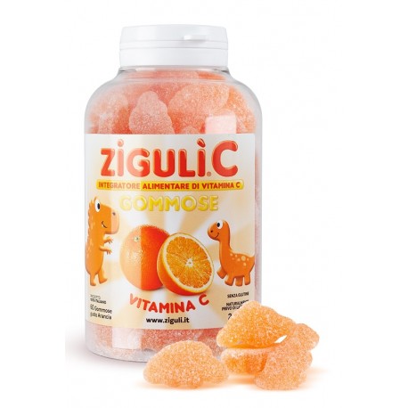 Zigulì C integratore con vitamina C 60 caramelle gommose all'arancia