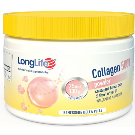 Longlife Collagen 5000 Powder integratore di collagene in polvere 130 g