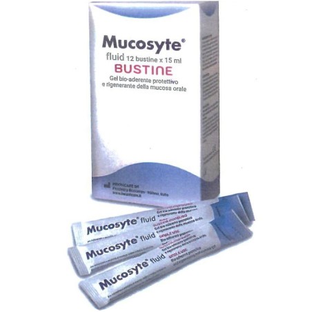 Innovicare Mucosyte Fluid Gel bio-aderente rigenerante della mucosa orale 12 bustine 15 ml Innovicare Mucosyte Fluid Gel bio-aderente rigenerante della mucosa orale 12 bustine 15 ml