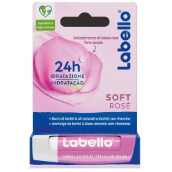 Labello Soft Rose balsamo labbra delicato idratante colore rosa 5,5 ml