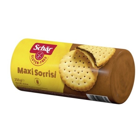 Schär Maxi Sorrisi Biscotti con Ccrema al Cacao Senza Glutine 250g Schär Maxi Sorrisi Biscotti con Ccrema al Cacao Senza Glutine 250g