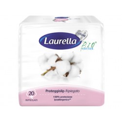 Laurella Proteggislip in cotone ripiegato assorbenti ipoallergenici 100% assorbenza 20 pezzi
