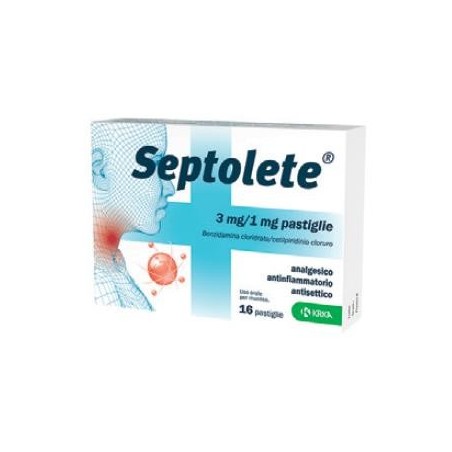 Septolete Aroma Eucalipto 3 mg/1 mg 16 pastiglie Septolete Aroma Eucalipto 3 mg/1 mg 16 pastiglie