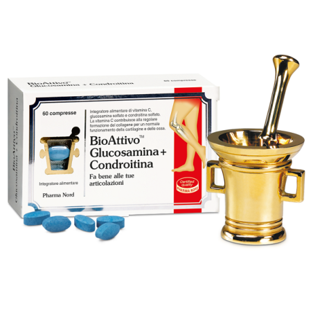 Pharma Nord Bioattivo Glucosamina + Condroitina integratore per cartilagine e ossa 60 compresse Pharma Nord Bioattivo Glucosamina + Condroitina integratore per cartilagine e ossa 60 compresse