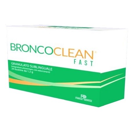 Broncoclean Fast Granulato sublinguale per fluidità delle secrezioni bronchiali 24 bustine