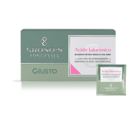Giusto Kronos Acido ialuronico - Integratore anti age per pelle per articolazioni 10 bustine Giusto Kronos Acido ialuronico - Integratore anti age per pelle per articolazioni 10 bustine