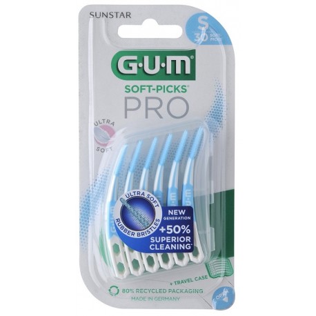 Gum Soft Pick Pro Small scovolino interdentale in gomma con setole morbide 30 pezzi