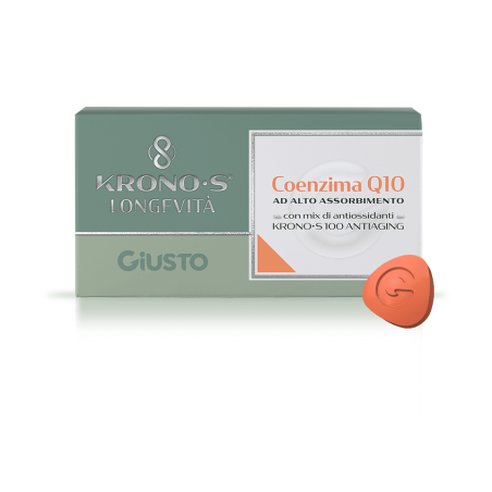Giusto Kronos Coenzima Q10 - Integratore anti ossidante 20 compresse Giusto Kronos Coenzima Q10 - Integratore anti ossidante 20 compresse