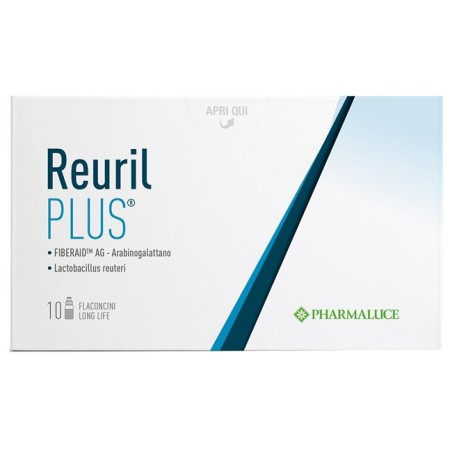 Pharmaluce Reuril Plus integratore di fibre e fermenti lattici 10 flaconcini 10 ml Pharmaluce Reuril Plus integratore di fibre e fermenti lattici 10 flaconcini 10 ml