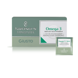 Giusto Kronos Omega 3 - Integratore di Omega 3 con DHA da fonte vegetale 10 bustine