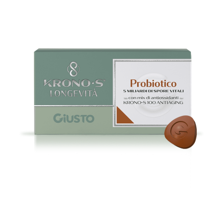 Giusto Kronos Probiotico - Integratore di fermenti lattici in spore per l'intestino 20 compresse Giusto Kronos Probiotico - Integratore di fermenti lattici in spore per l'intestino 20 compresse