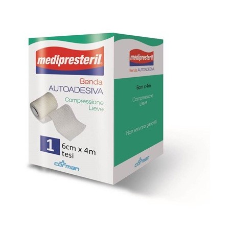 Medipresteril Benda Autoadesiva compressione lieve per medicazioni 6 x 400 cm Medipresteril Benda Autoadesiva compressione lieve per medicazioni 6 x 400 cm
