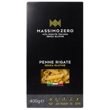 Massimo Zero Penne Rigate senza glutine né additivi e OGM 400 g Massimo Zero Penne Rigate senza glutine né additivi e OGM 400 g