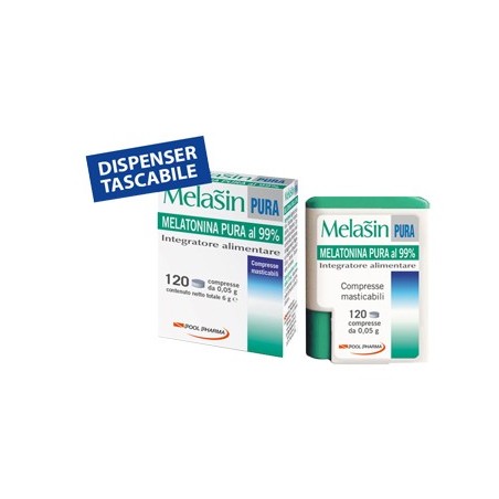 Melasin Pura integratore con melatonina al 99% per il sonno 120 compresse Melasin Pura integratore con melatonina al 99% per il sonno 120 compresse