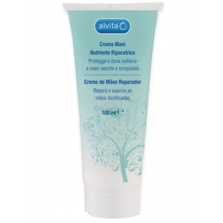 Alvita Crema Mani Nutriente Riparatrice per Mani Secche e Screpolate 100ml