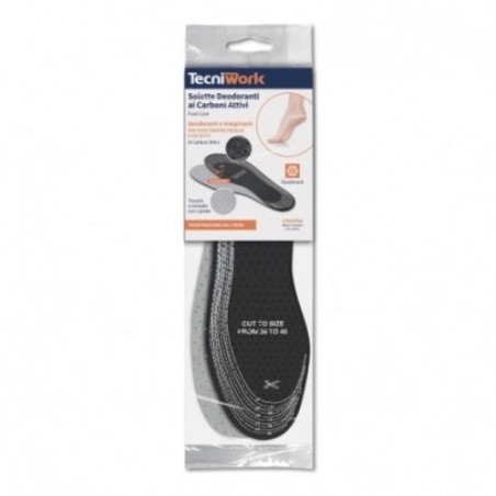 Tecniwork Solette deodoranti ai carboni attivi ritagliabili 1 paio Tecniwork Solette deodoranti ai carboni attivi ritagliabili 1 paio